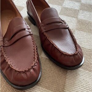 Madewell The Nye Penny Loafer in Brown Leather New Without Box Size 8